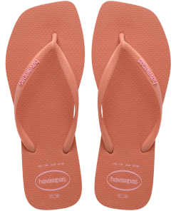 Women's Slim Square Logo Pop Up Flip Flops
